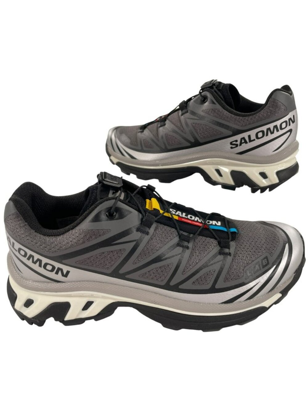 Salomon XT-6 Trail Running Shoes Silver/Vanilla Ice Men's Sz 7.5 Women's 8.5 NEW